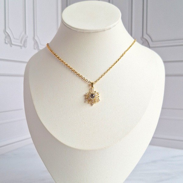 Producto - Collar "TE AMO EN 100 IDIOMAS" flor - 7