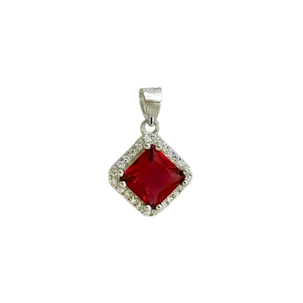Producto - Dije Destello Rojo Plata 925
