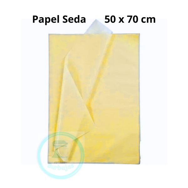 Producto - Papel de Seda Amarillo 50 x 70 cm x1