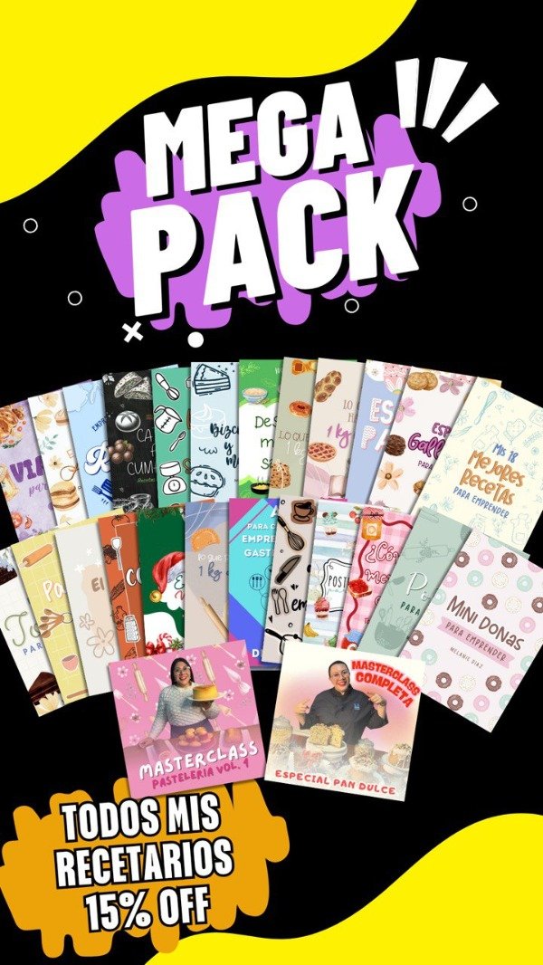 Producto - MEGA PACK: TODOS MIS RECETARIOS Y MASTERCLASS DIGITALES A UN SÚPER PRECIO!
