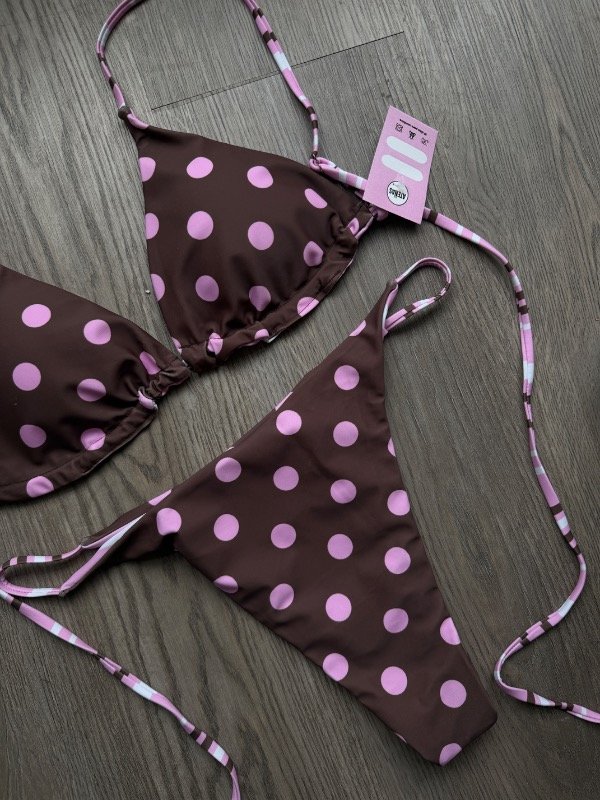 Producto - Bikini Polonia chocolate y rosa - 3