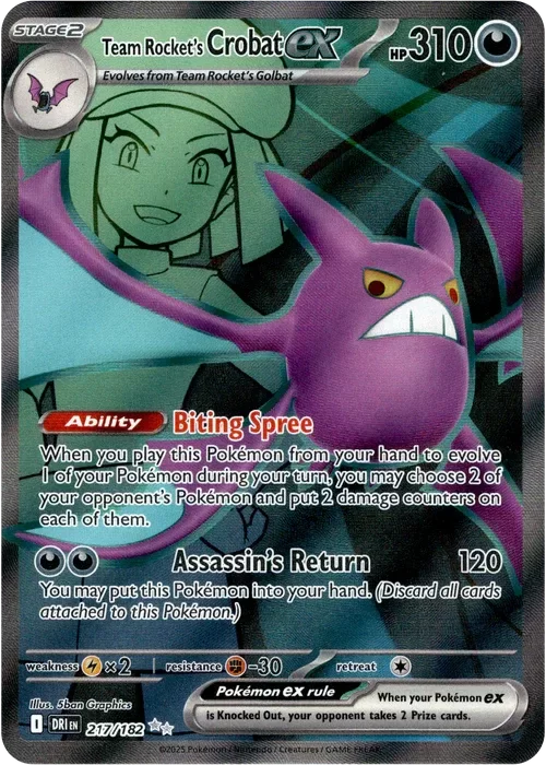 Producto - Team Rocket's Crobat ex - 217/182 - Destined Rivals - Holo