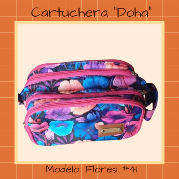 Producto - Cartuchera Doha  - Modelo "Flores 41"