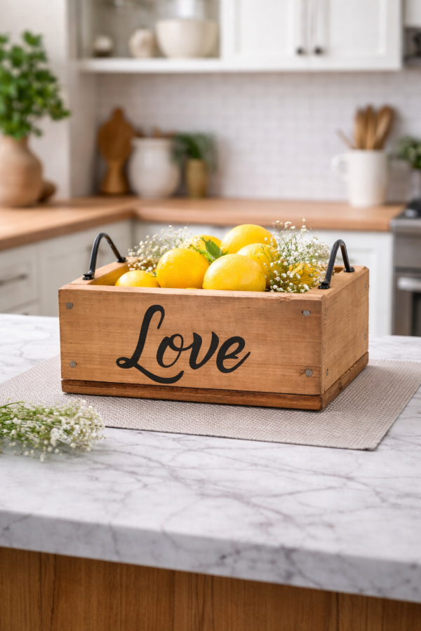 Producto - Caja "Love" con tiradores de campo.