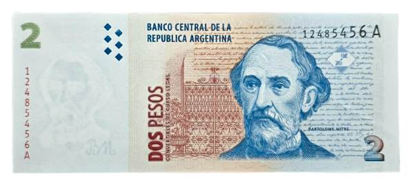 Producto - 2 Pesos Convertibles con Leyenda (Pou - Pierri) Bott.3201 XF++