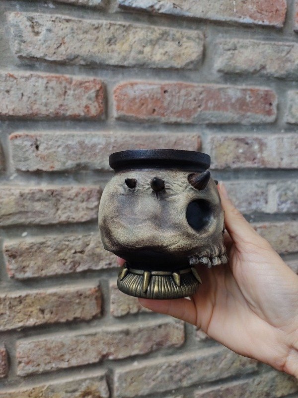 Producto - Mate Calavera con cuernos - 4