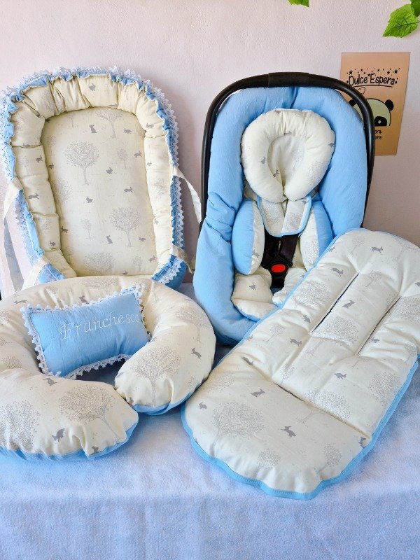 Producto - Set XL conejitos gris con celeste