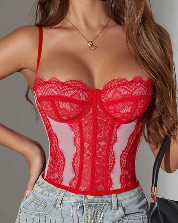 Producto - Corset Urban Combinado Rojo
