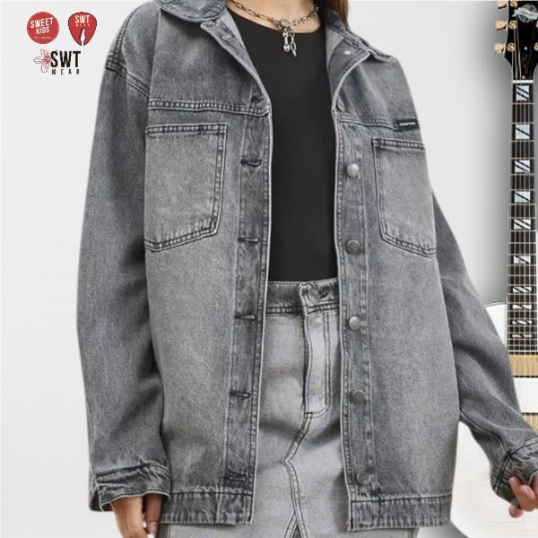 Producto - Camisaco Oversized Rígido GRIS Art 321