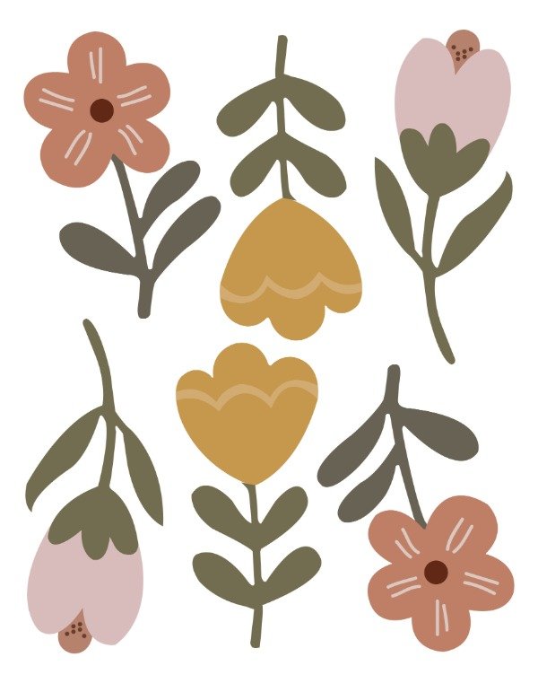Producto - Vinilo flores vintage