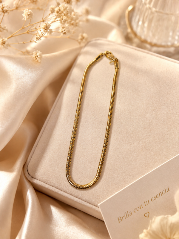Producto - Pulcera acero dorado M6