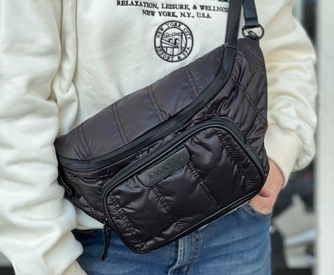 Producto - Riñonera Amayra Puffer negra 2691
