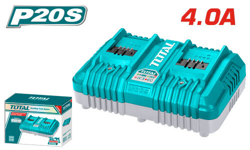 Producto - Cargador Dual TOTAL 20V 4A - Para Baterías P20S