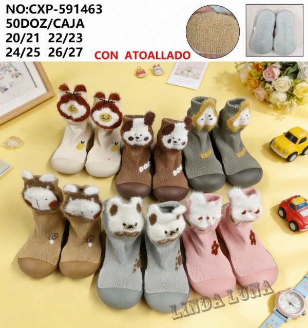Producto - BOTITAS/MEDIA CON TOALLA LINDA LUNA 463(x6)