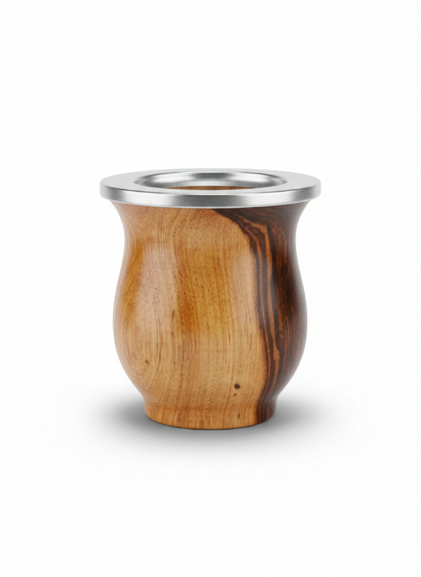 Producto - Mate Camionero Madera y Virola de Acero