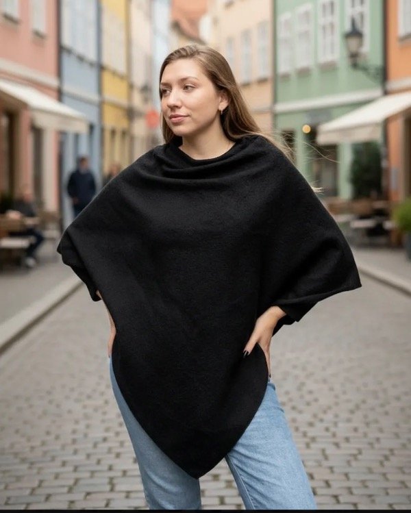 Producto - Capita Poncho polar mujer elegante