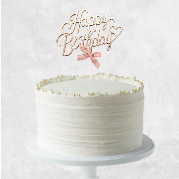 Producto - Cake Topper "Happy Birthday" ECO Rosa Gold