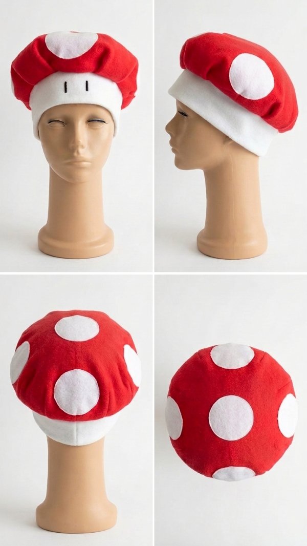 Producto - gorro Hongo Rojo o Verde Mario - 1