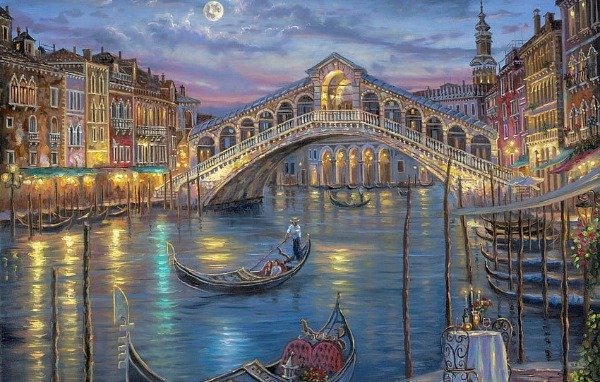 Producto - Kit De Pintura Con Diamantes Diamond Painting 50x65cm- Gran Canal Venecia