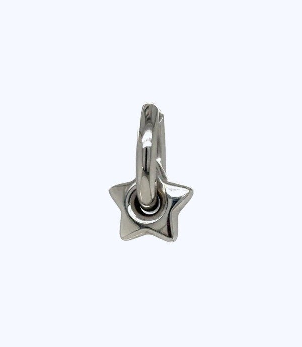 Producto - Aros argolla y dije estrella clip P - 1