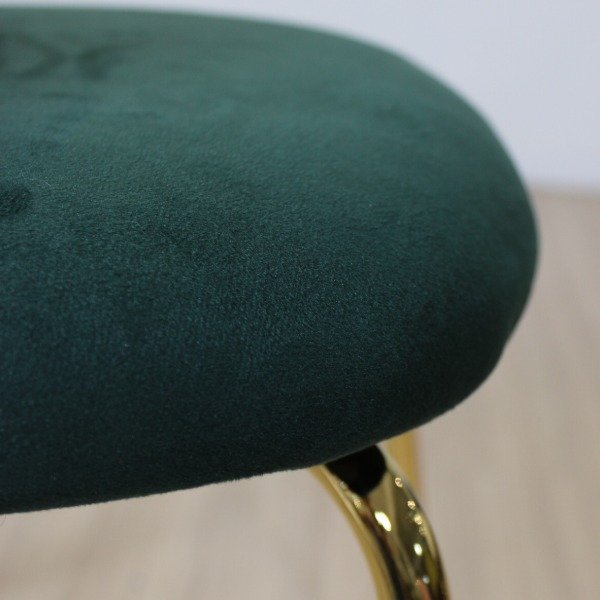Producto - SILLA PRINCE TAPIZADA PANA VERDE INGLES PATAS DORADAS - 2