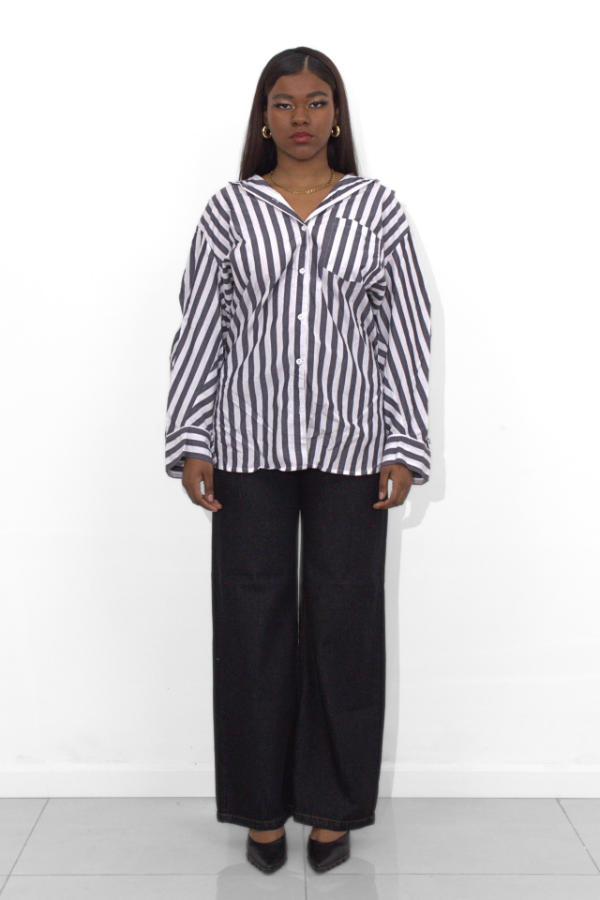 Producto - Camisa Rayada Gris