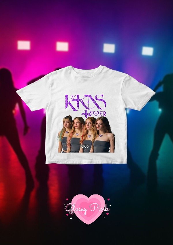 Producto - Baby Tee K4OS PURPLE - VINILO TEXTIL GLITTER