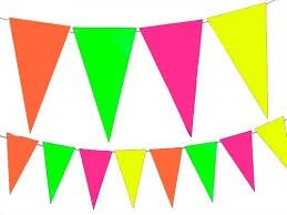 Producto - BANDERIN PLASTICO TRIANGULAR  LISO FLUO x1