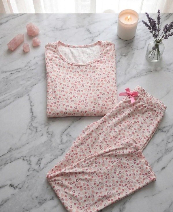 Producto - Pijama morley rosa estampado 7106C