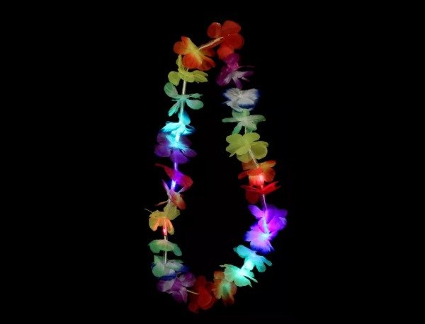 Producto - collar de luces led hawaiano x unid