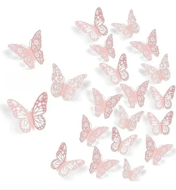 Producto - Mariposas Decorativas 3D Adhesivas Tornasoladas x 12 Unidades
