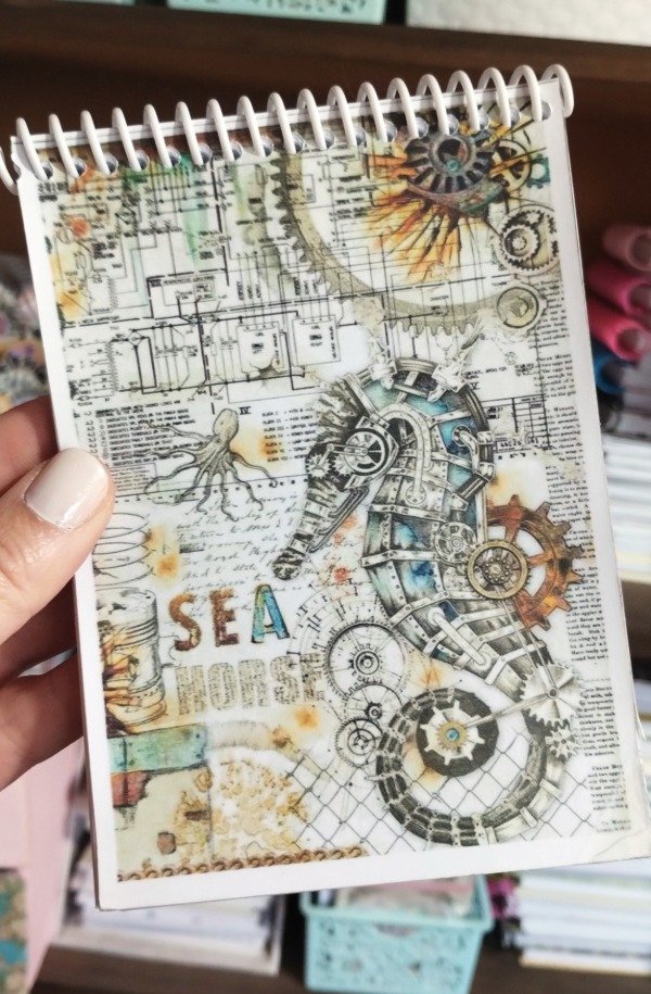 Producto - libreta espiral pocket A6 Steampunk
