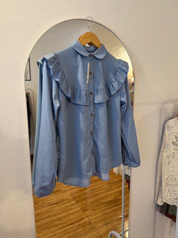 Producto - Camisa volados Felicia símil Denim