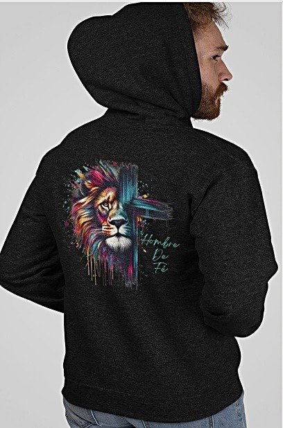 Producto - Buzo canguro y capucha Hombre de Fe Talle L / XL