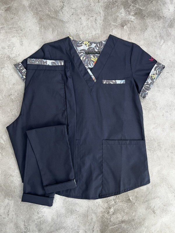 Producto - ROCÍO ARCIEL (Azul detalle Hojas)