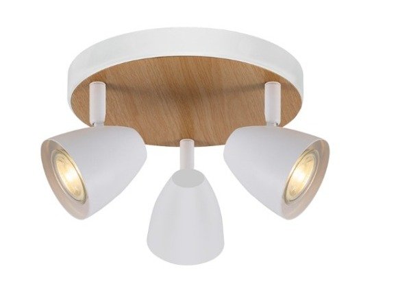 Producto - Plafón redondo símil madera 3 Luces GU10 - 1