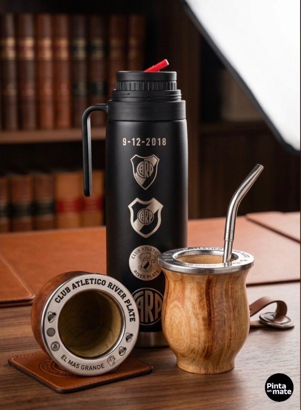 Producto - Combo Mate y Termo RIVER + bombilla - 0