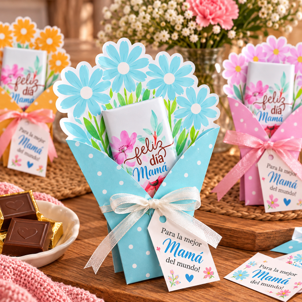 Producto - Porta Chocolates Ramitos de Flores Día del la Madre - 2