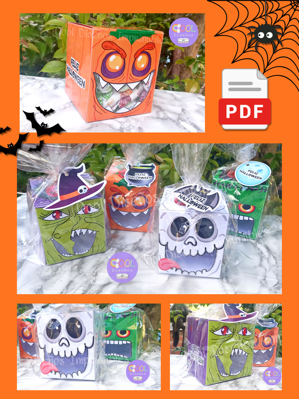 Producto - Cajas cubo medianas Halloween