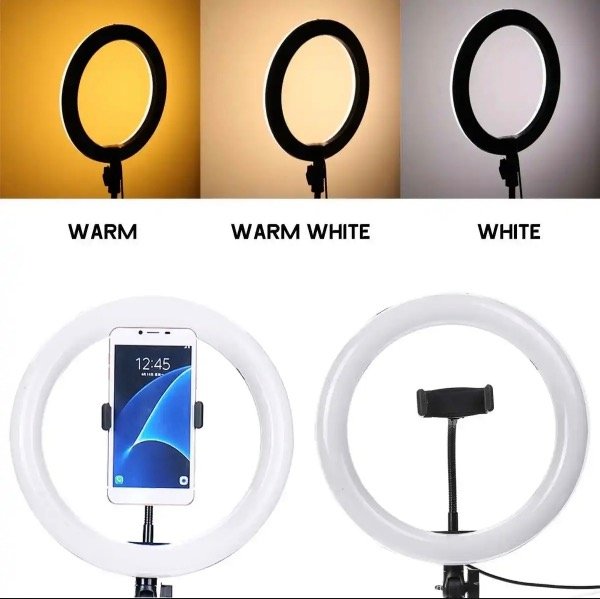 Producto - Aro De Luz Led blanca 33 cm + trípode 2 metros - 1