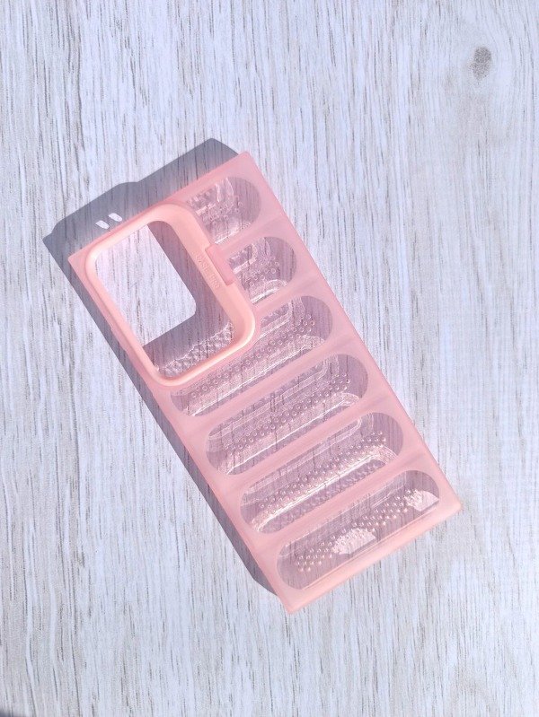 Producto - G35 Funda puffer con ventanita rosa