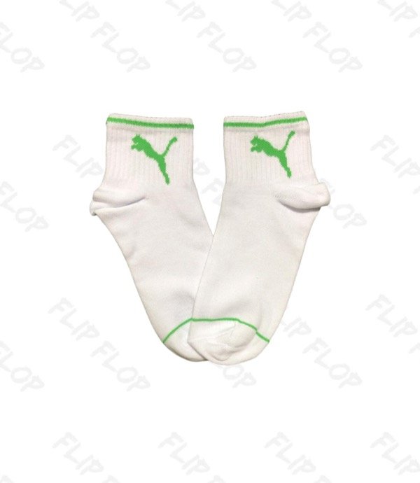 Producto - Medias 1/4, Puma, bco c/verde