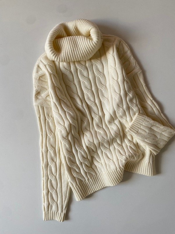 Producto - Sweater poleron trenzado white
