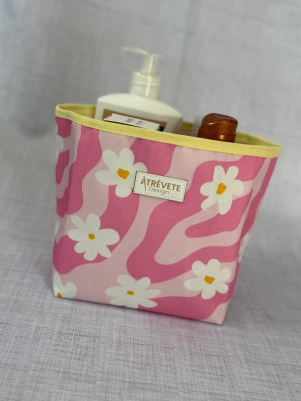 Producto - Cesta Organizdora - flor blanca