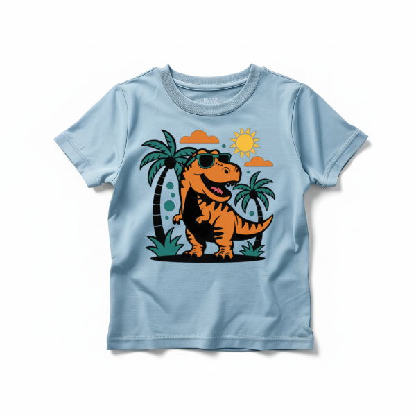 Producto - Remera Infantil Dino Playa Anteojos De Sol