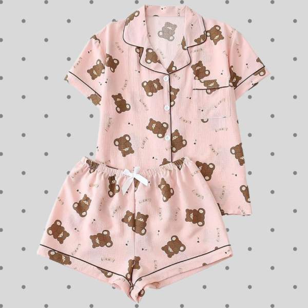 Producto - Conjunto de pijama de 2 piezas Pink Bear - 0