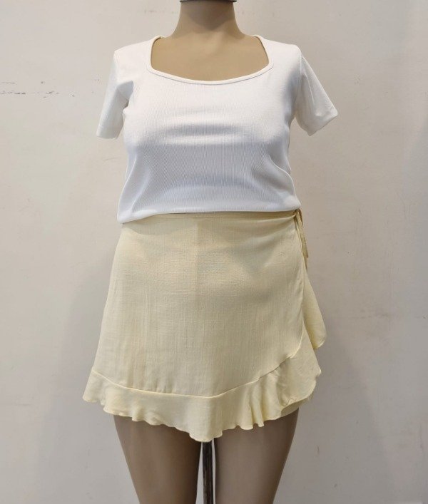 Producto - Short pollera OHIO LISO - lino