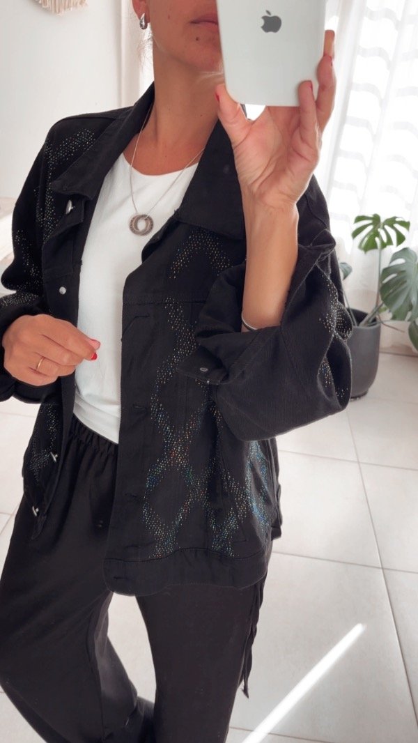 Producto - Campera de jeans brillos