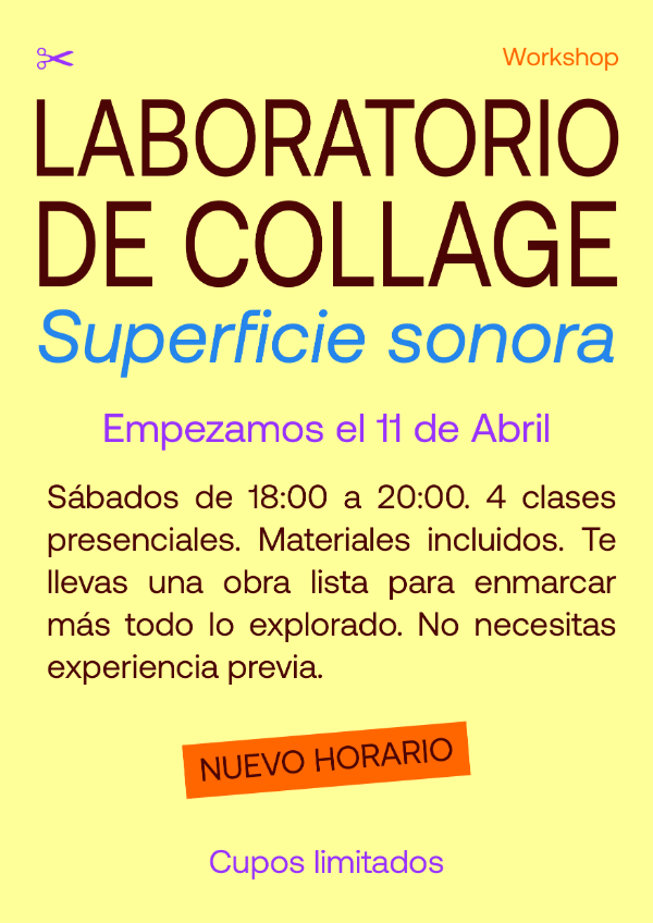 Producto - Tarde - Laboratorio de collage - Superficie sonora (workshop)