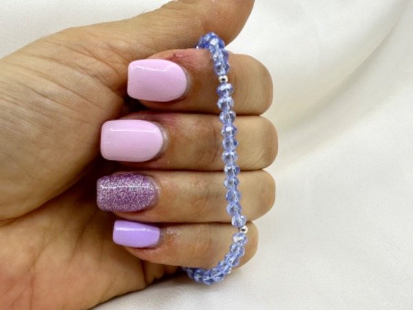Producto - Pulsera elastizada con cristales CELESTE